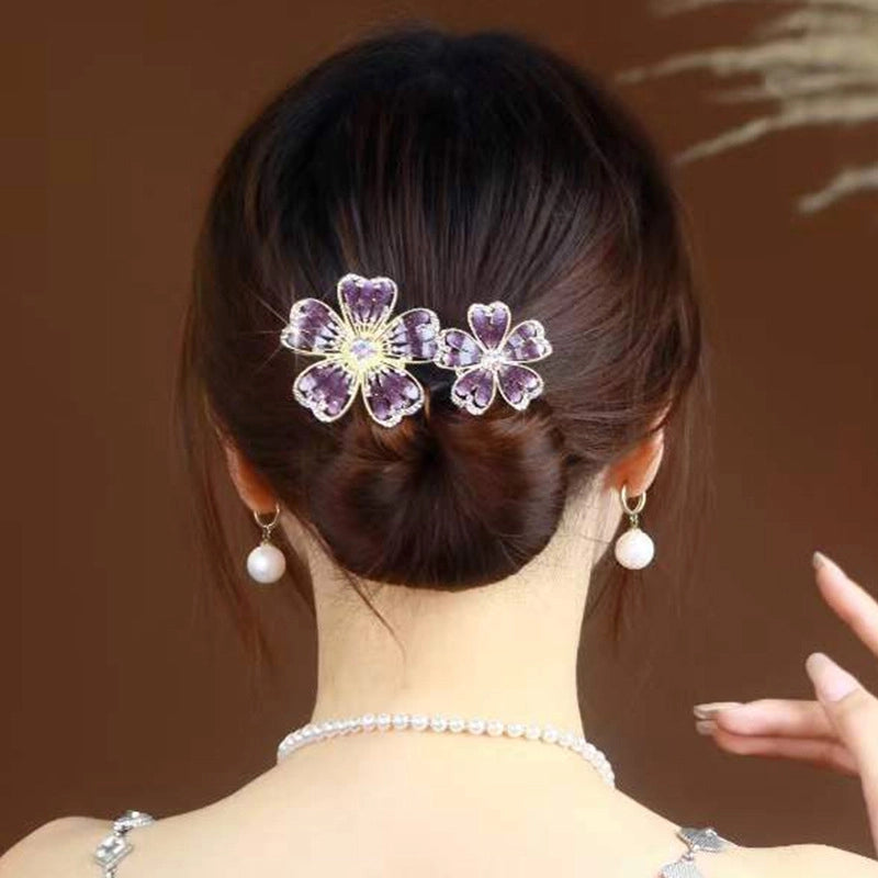 Women’s Minimalist Peacock Feather Flower Alloy Plating Inlay Rhinestones Hair Band