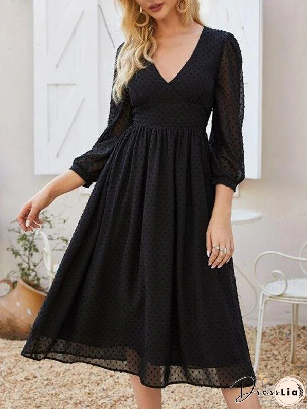 Empire Waist Swiss Dot Dress