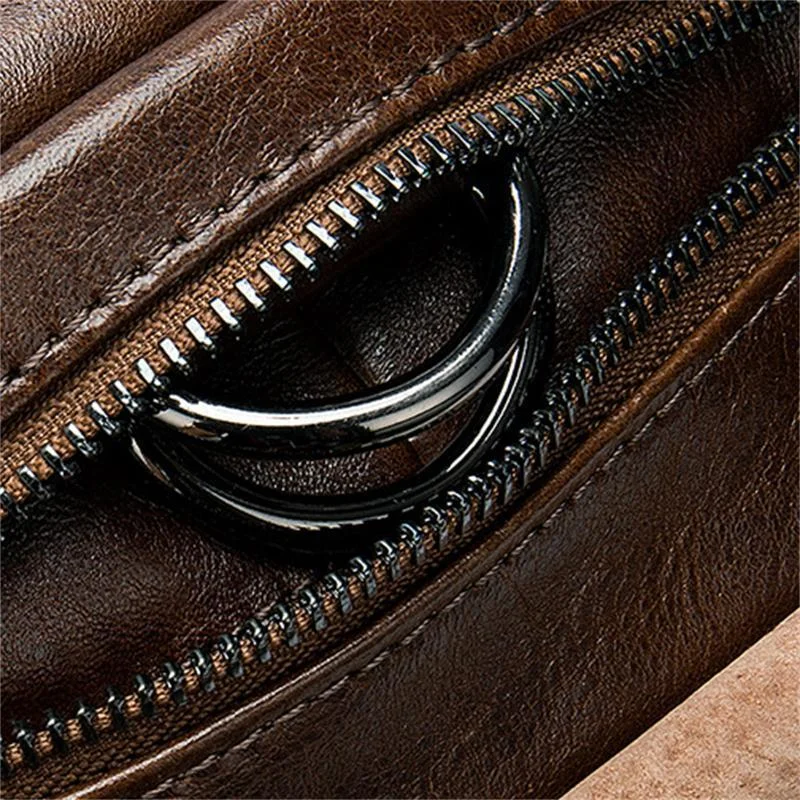 Men's Leather Backpack Retro Multifunctional Handbag