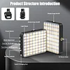Magsafe magnetic mobile phone fill light，128 LED Camera Light 3 Light Modes