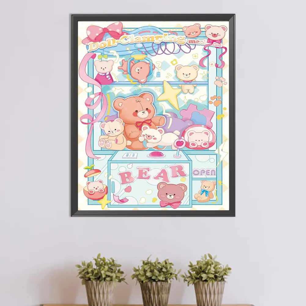 Full Round Diamond Painting 40*50cm - Cute Cartoon Bear Locker