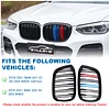 BILLDIO G01 G02 Color Grille? Front Bumper Kidney Grill Compatible with X3 X4 2018-2021 G01 G02 Double Slats