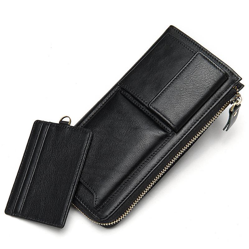 Casual Style Card Slot Currency Pocket Magnetic Closure Soft Leather Wallet