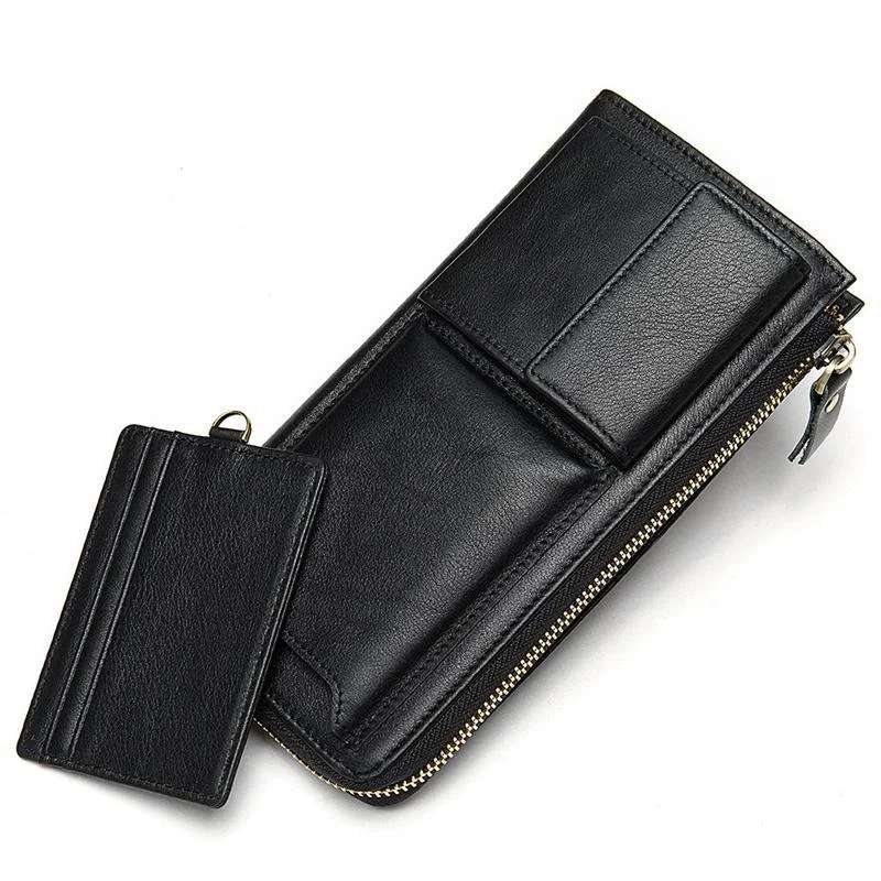 Casual Style Card Slot Currency Pocket Magnetic Closure Soft Leather Wallet