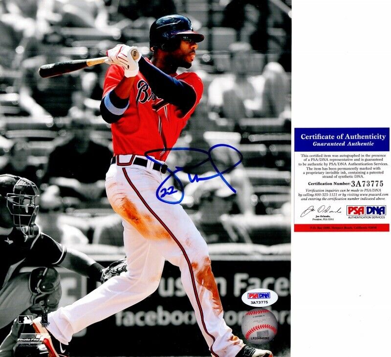 Jason Heyward Signed Autographed Atlanta Braves 8x10 Photo Poster painting - PSA/DNA Certificate