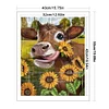 >SALE<Full Embroidery Eco-cotton Thread 11CT Printed Cow Cross Stitch Kit 40x50cm