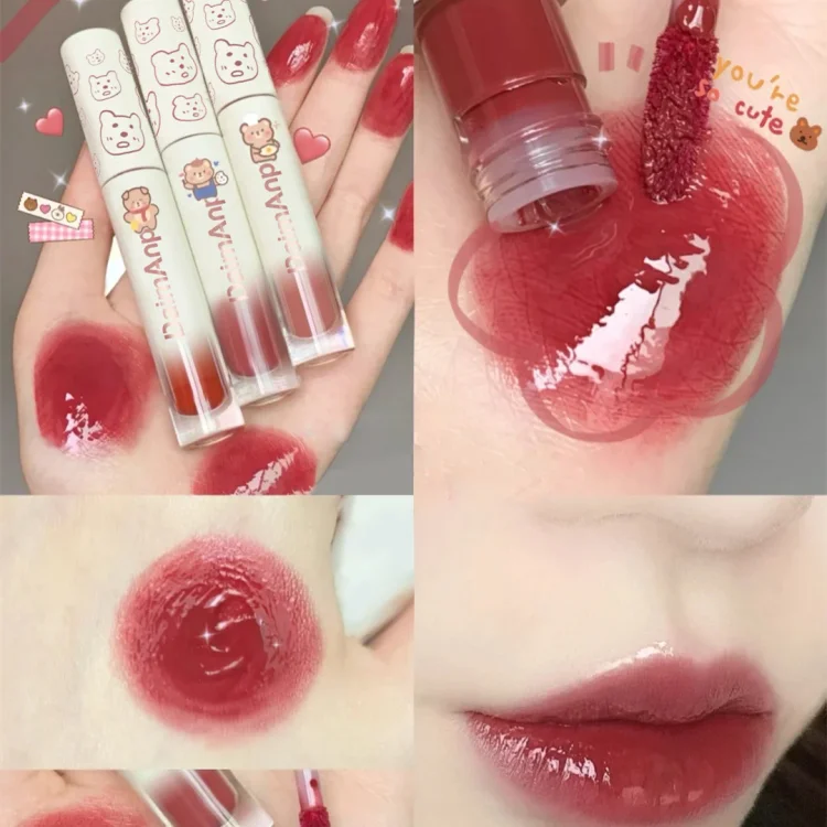 Strawberry Hamster Lip Gloss Keychain