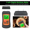 2Pin Wood Digital Moisture Meter W/ Backlit LCD Ygrometer for Wood Wall Firewall