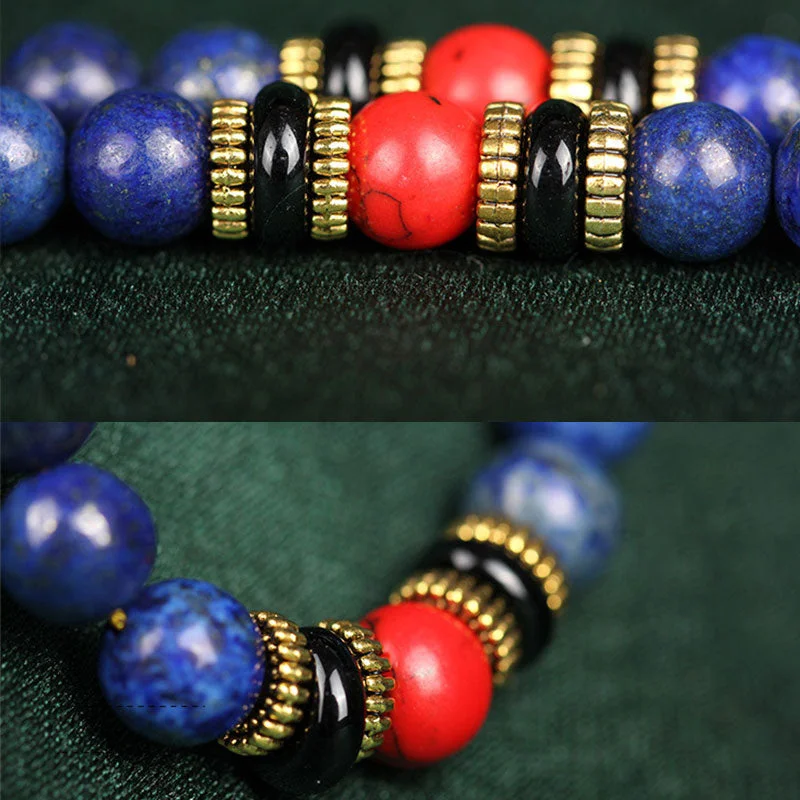 Tibetan Mala Lazurite Positive Necklace Bracelet