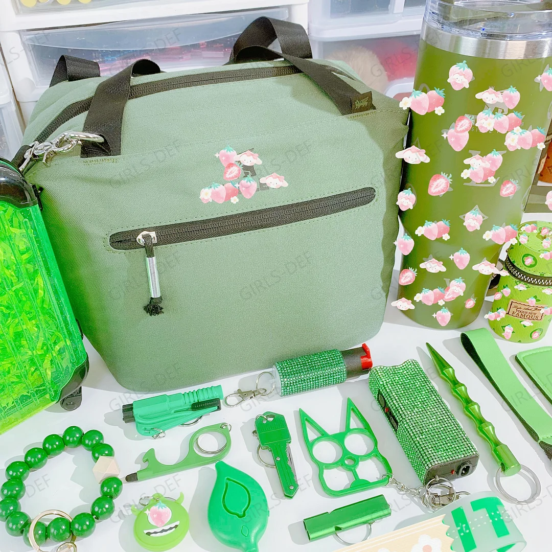 (NEW) ST@NL3Y Tote Bag and C@rry-All Self Defense Keychain with Tumbler