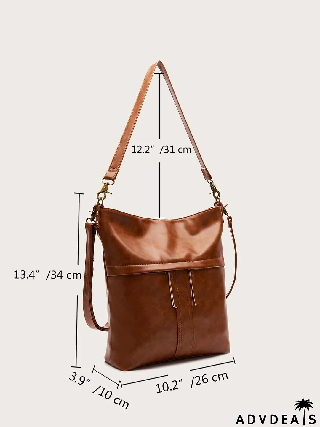 Double Zipper Large Capacity Bucket Bag