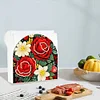 Christmas Acrylic DIY 5D Diamond Art Painting Napkin Holder Set (Red Roses)