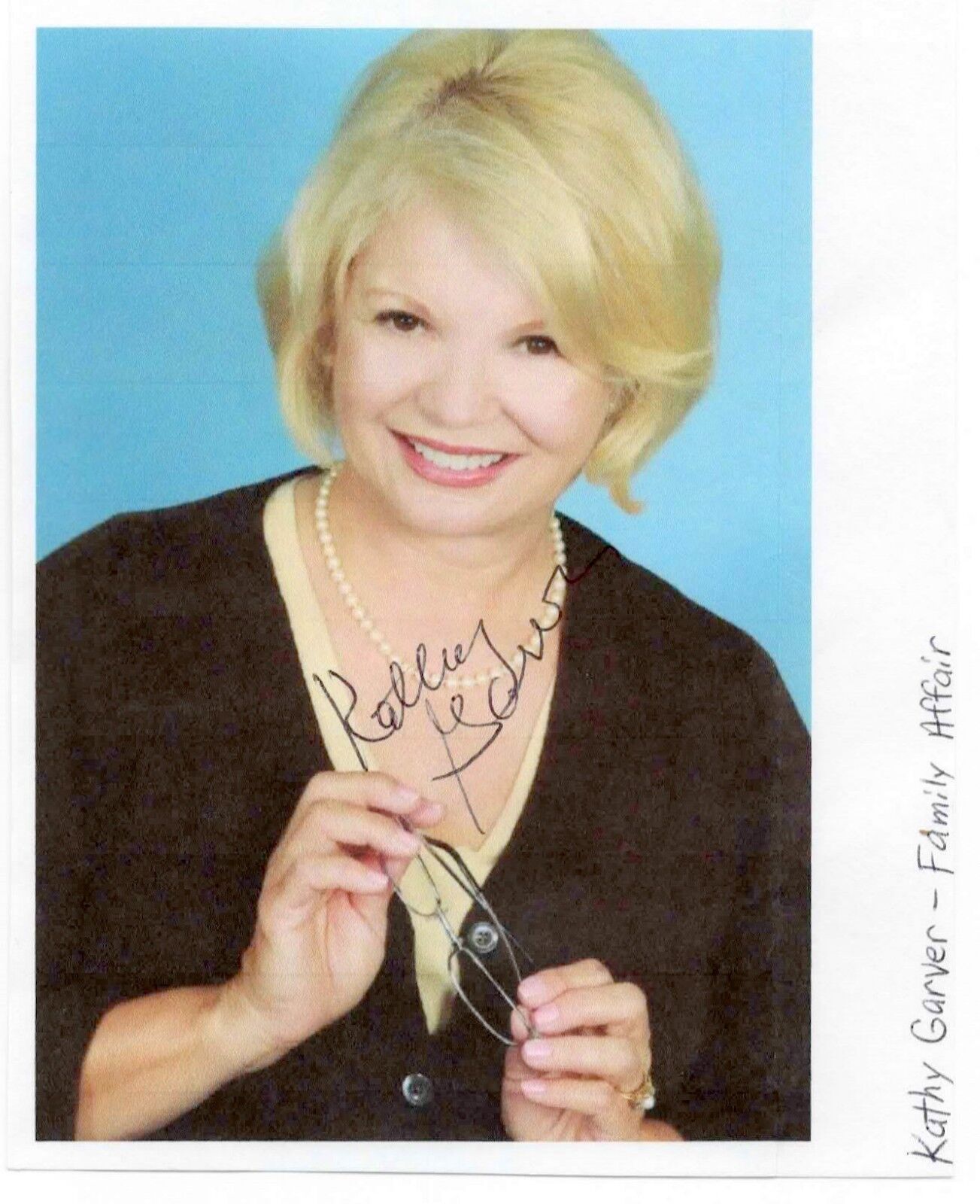 Kathy Garver from Family Affair TV Series Original Autographed 4 x 6 in. Paper