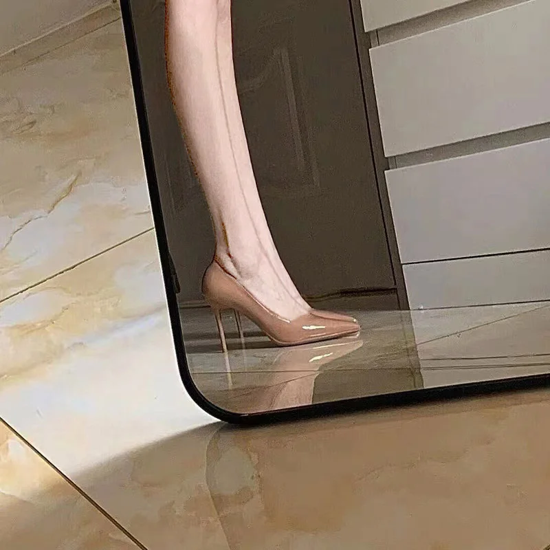 Breakj Breakj Women's Fine Heel On The Bed Of High-Heeled Shoes In The New Autumn Black Red Back 10 Cm Sexy Pointed Single Shoes In 2025