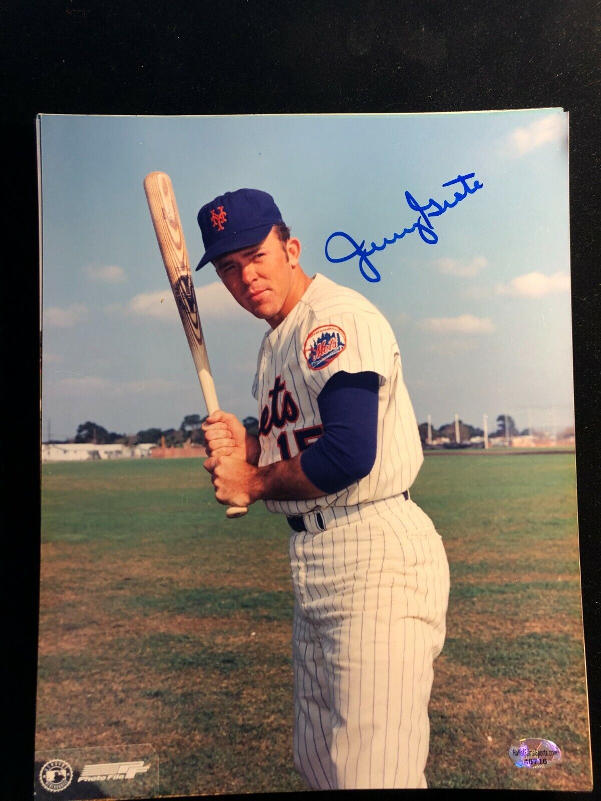 Jerry Grote Signed Autographed Photo Poster painting - COA - New York Mets