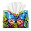 Blue Butterfly DIY PULeather Diamond Painting Tissue Box for Adults Beginners Decorative Diamond Art Paper Storage Holder for Living Room Bedroom Bathroom Table Decor