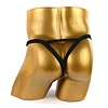 Men's Fashion Sexy Hollow Out Double Low Brief Thong G-String Bikinis Underwear