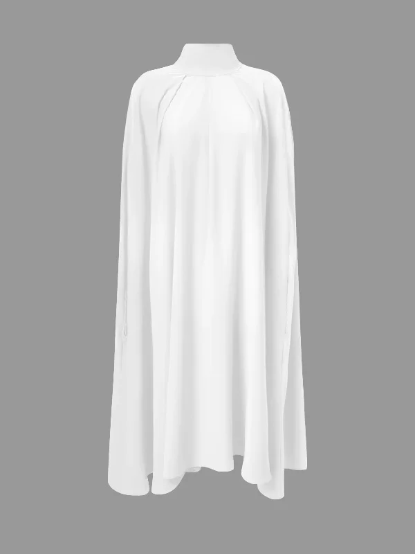 Simple Long Batwing Sleeves Solid Color Round-Neck Mini Dresses main image 0