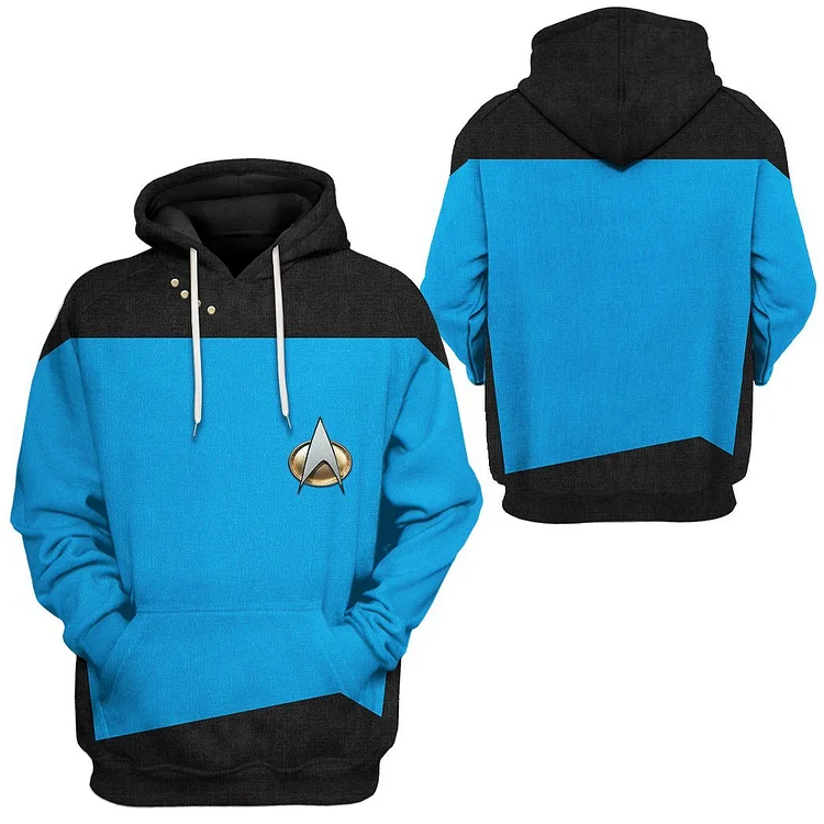 The Next Generation 1987 1994 Blue Custom Costume Cosplay Hoodie Tracksuit