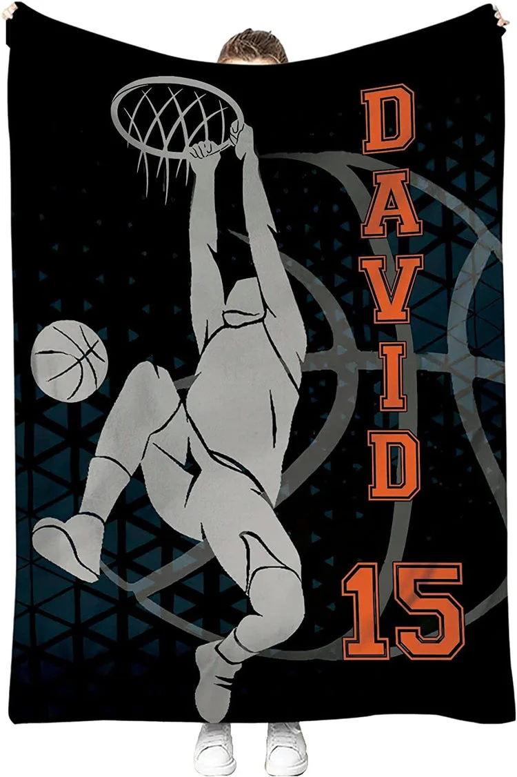 Personalized Basketball Blanket for Comfort & Unique| BKKid152