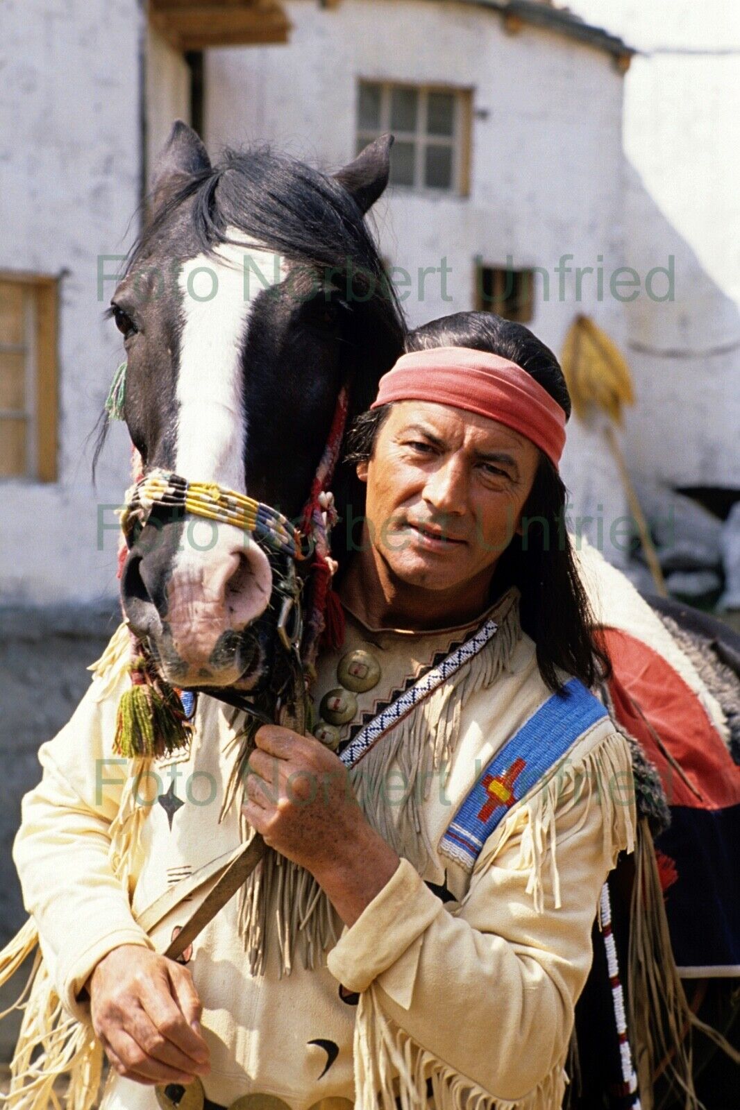 Pierre Brice Horse 20 X 30 CM Photo Poster painting Not Signed Without Autograph Nr 2-65