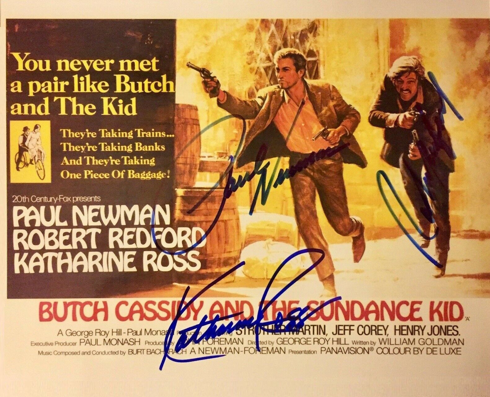 Butch Cassidy and The Sundance Kid Autographed Signed 8x10 Photo Poster painting REPRINT