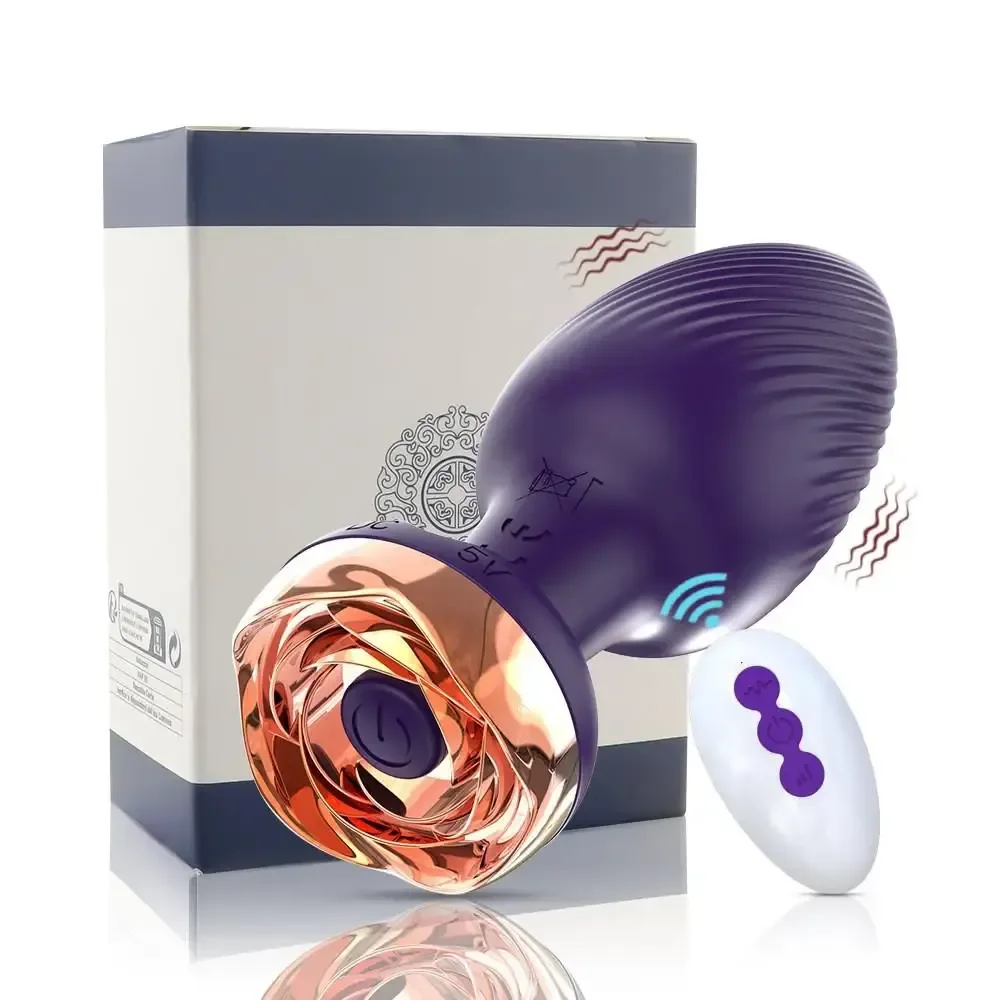 Rose - Anal Plug Remote Control Rose Butt Plug