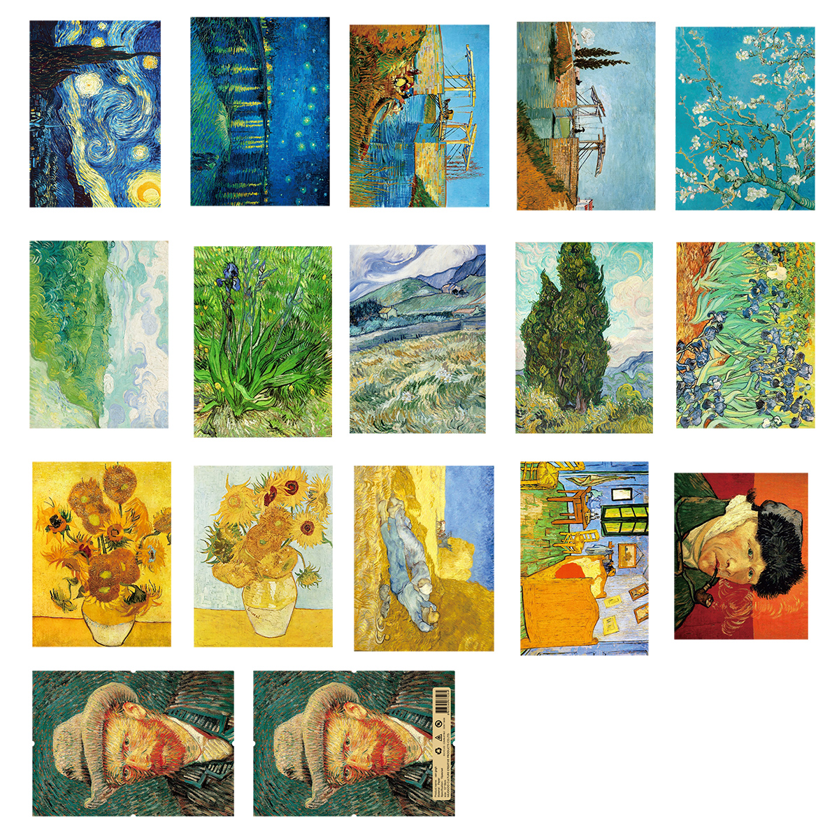 Journalsay 15Pcs/set Vintage Character Abstract Landscaping Material Paper