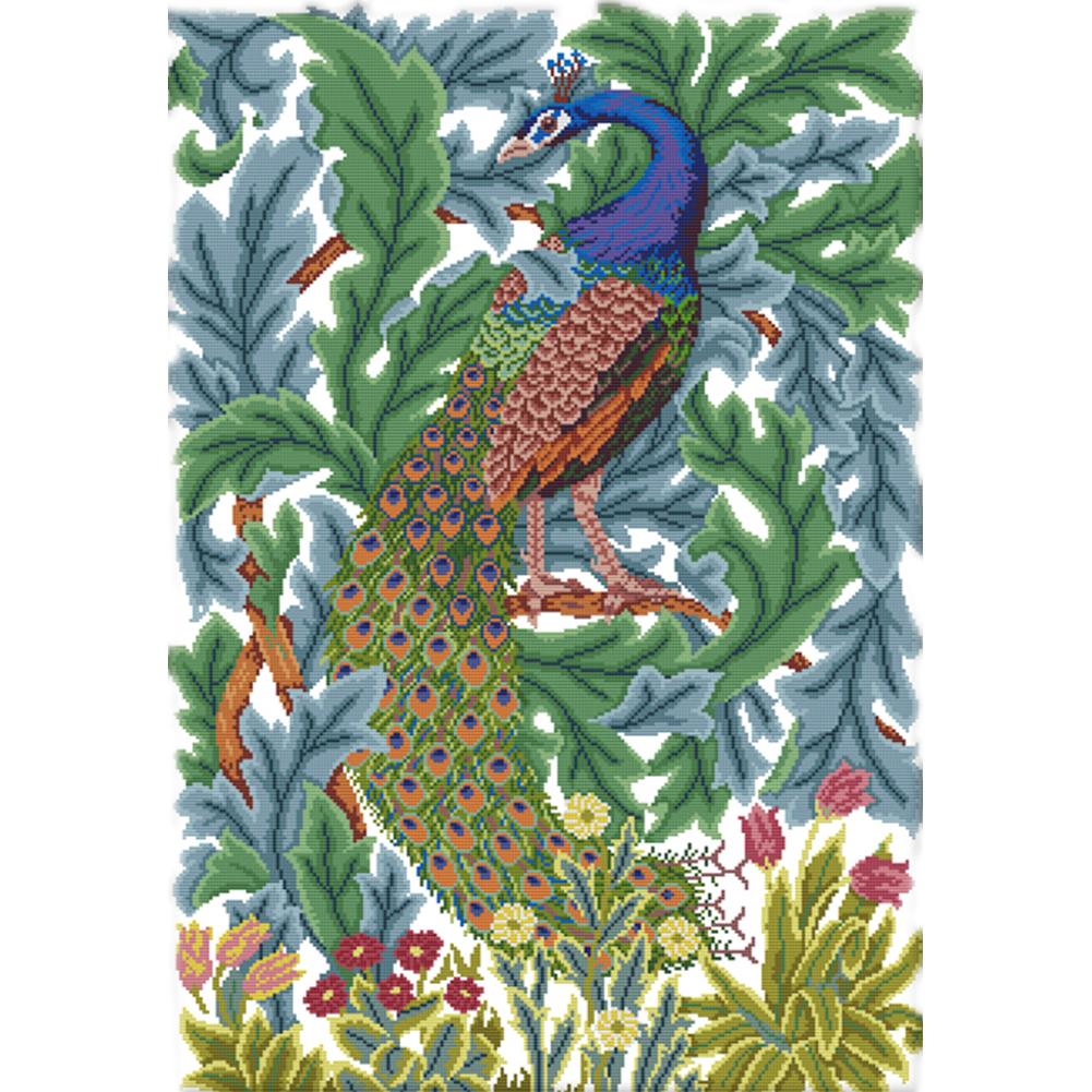 

Beautiful Peacock - 14CT Stamped Cross Stitch - 50*68cm, 501 Original