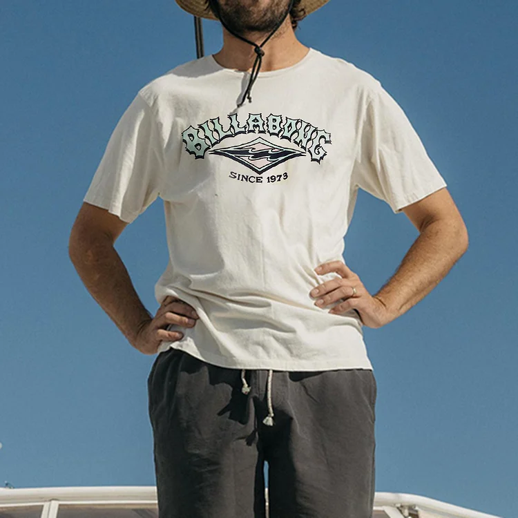 Men's Hawaiian Vacation Surf Print Casual T-Shirt 1b74
