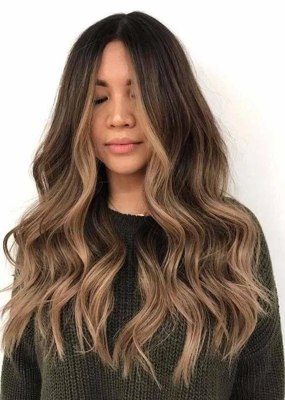 Belle Long Wave Brown Blonde Mini Lace Front Wig-elleschic