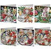 6PCS DIY Diamond Art Greeting Cards Xmas Atmosphere Congratulations Cards & Gift