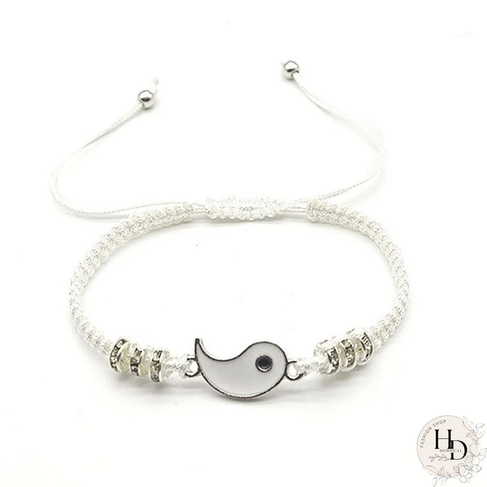 YinYang Adjustable Couple Bracelets Luck Bracelets Friendships Lovers Girlfriend Valentines Gift