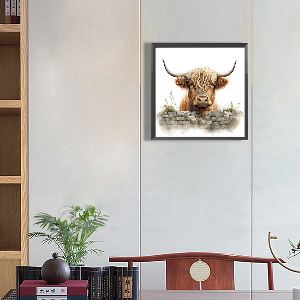 Diamond Painting - Full Round Drill - Highland Cattle(Canvas|35*35cm)