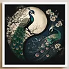 Peacock - 11CT Stamped Cross Stitch - 40*40cm - Animal