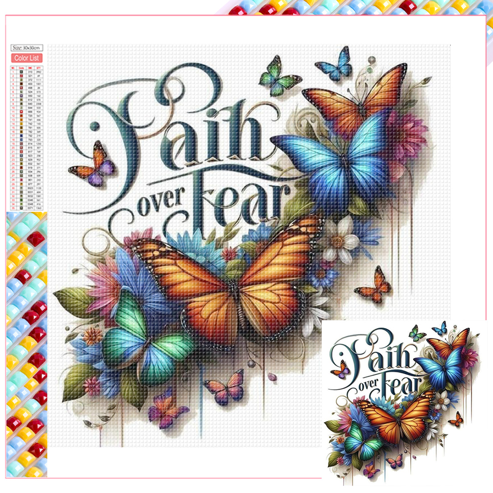 Overcoming Fear 30*30cm(picture) full square drill diamond painting