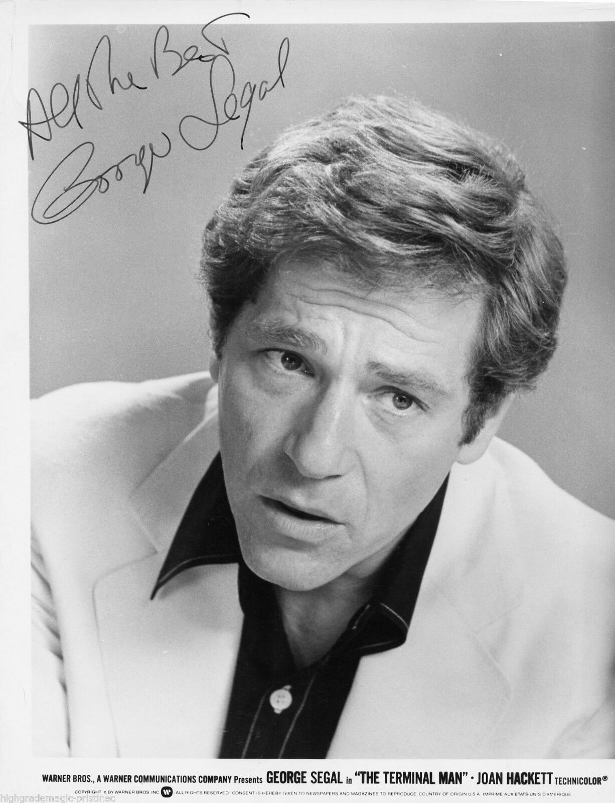 GEORGE SEGAL AUTOGRAPHED SIGNED 8X10 THE TERMINAL MAN