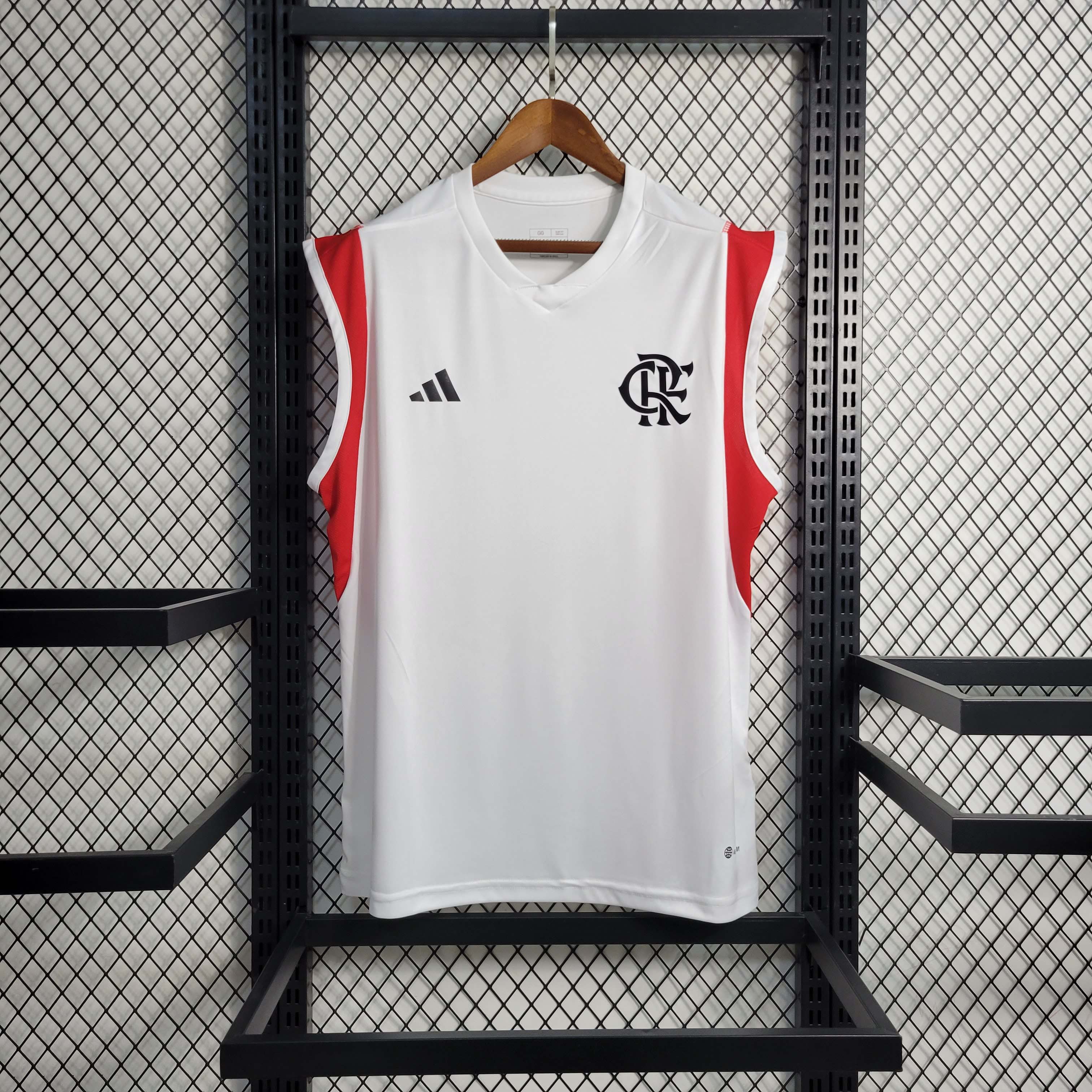 2023-2024 Flamengo Training Suit White Tank TopFootball Shirt 1:1 Thai Quality