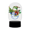 DIY Diamond Painting 7 Color Night Light Lamp Home Decoration Ornament Gift Kit(Snowman)