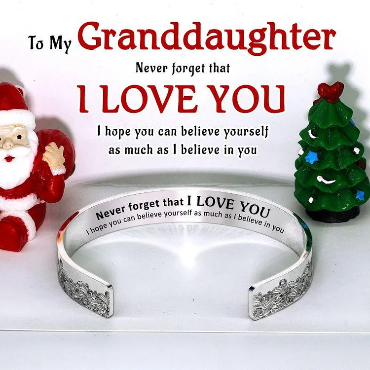 For Granddaughter - I Hope You Can Believe Yourself As Much As I Believe In You Wave Cuff Bracelet