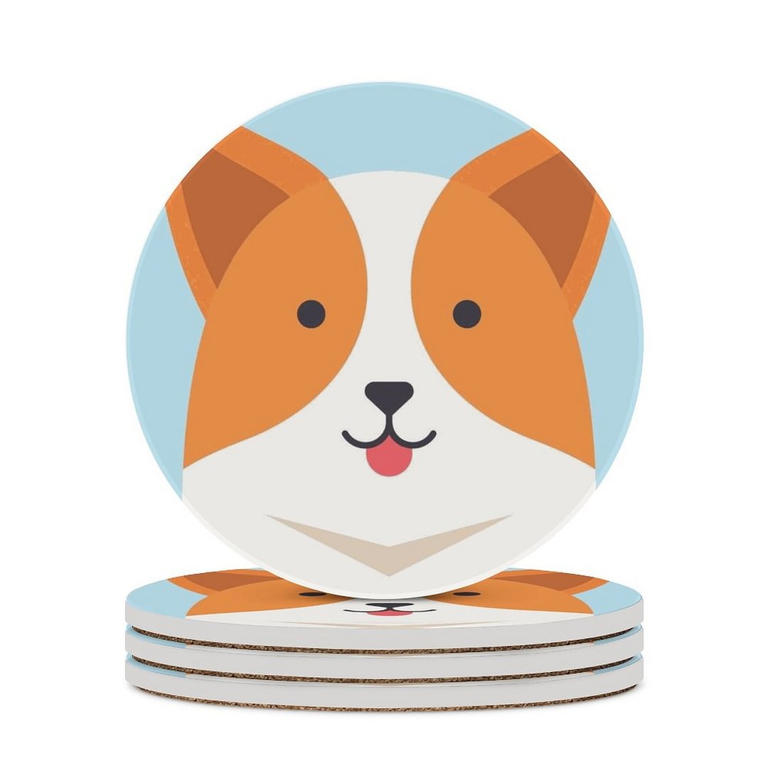 Pet Dog Avatar Ceramic Coasters