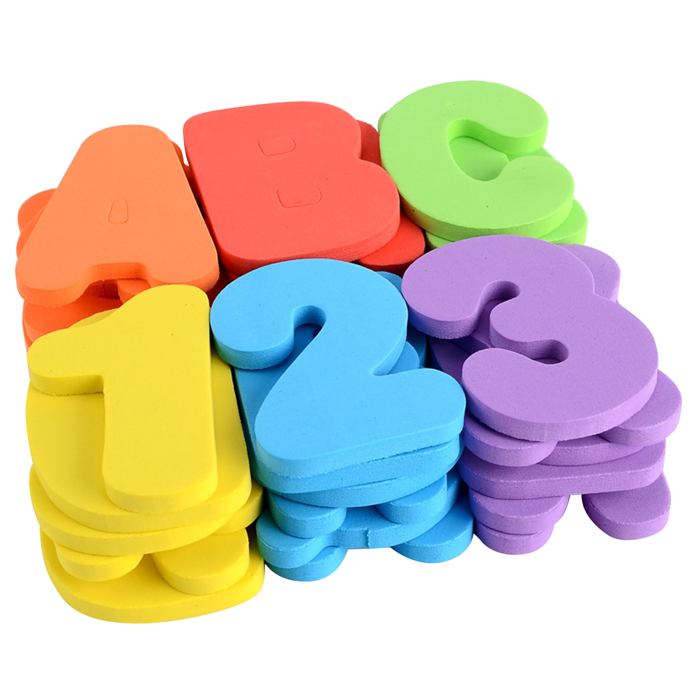 

36pcs Bathtub Foam Alphanumeric Number Puzzle Cognitive Words Jigsaw Random, 501 Original