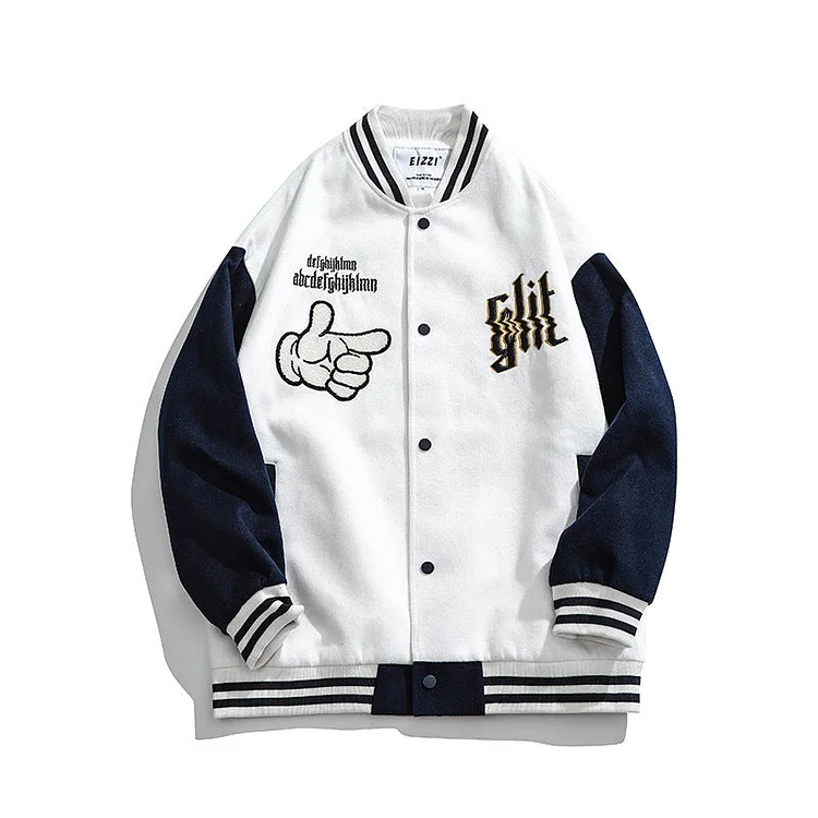 Letterman Jacket Outfit Senior Jackets Varsity Baseball Coat Fall Loose Jacket