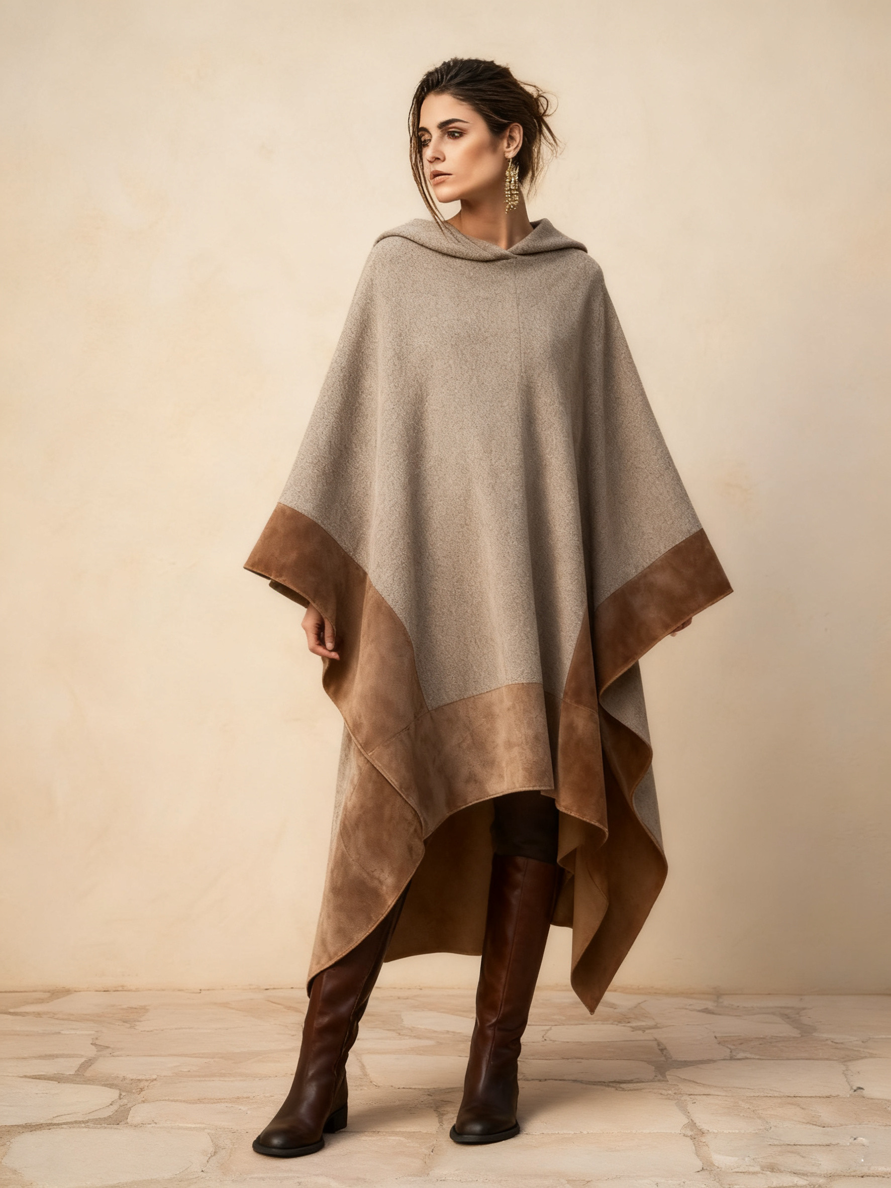 Fashionable hooded robe