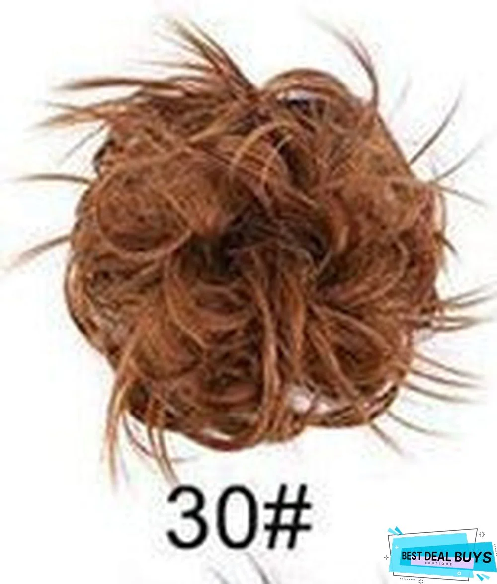 Rubber Band Chemical Fiber Wig Ring Chicken Tail Hair Ring Fluffy Curly Hair Ring