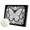 DIY Pearl Painting Butterfly for Home Wall Decor with Frame(20x30cm)