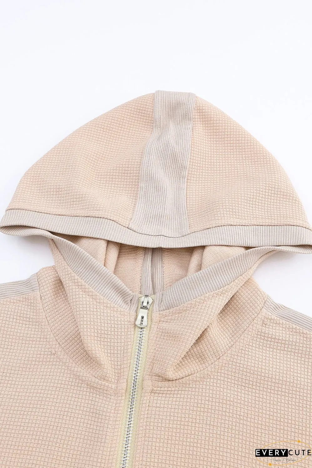 Hooded Zip-Up Coat Plus Size