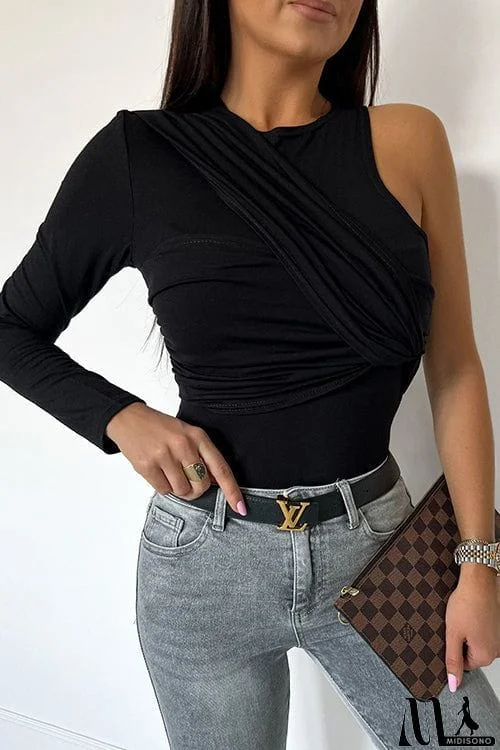 MidiSono - Spirit Irregular Sleeves Twist Top