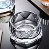 Beautifully Geometric Glass Ashtray Windproof and dustproof Cigar Ashtray Multiple Colors Indoor Outdoor Practical