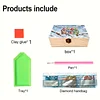 5D DIY Diamond Painting Handmade Wood Storage Box Crystal Storage Case (Owl)